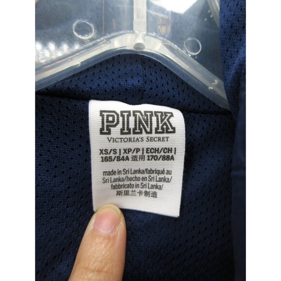 PINK Victorias Secret Jacket XS Small Anorak Hoodie Glitter Sequin - Picture 11 of 13